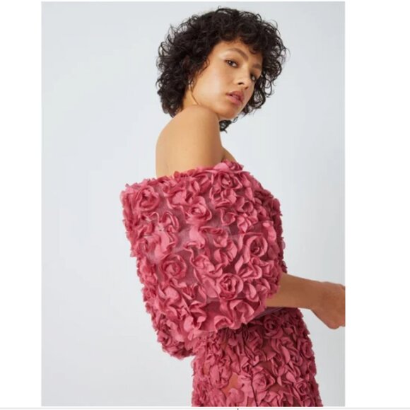 ELLIATT Intimacy 3D Floral Off Shoulder Strapless Midi Dress - Picture 6 of 6